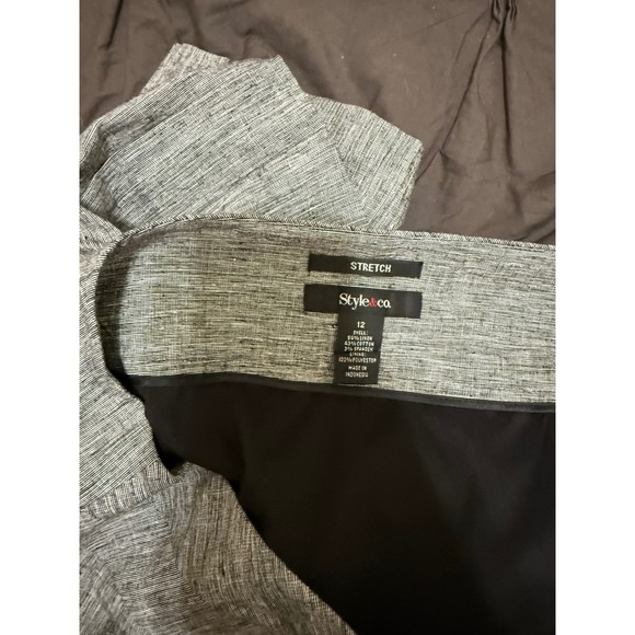 NWT Style & Co Womens GrayPleated Stretch Lined Knee Length Career Skirt Size 12 - Picture 4 of 4